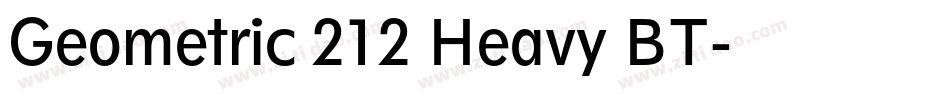 Geometric 212 Heavy BT字体转换